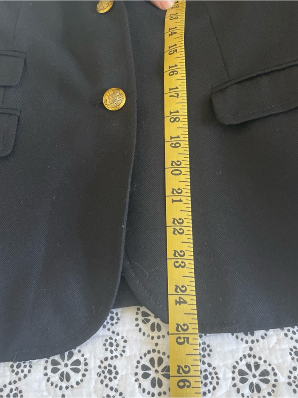 J. Crew School Boy black Blazer with Gold Buttons - Picture 9 of 10